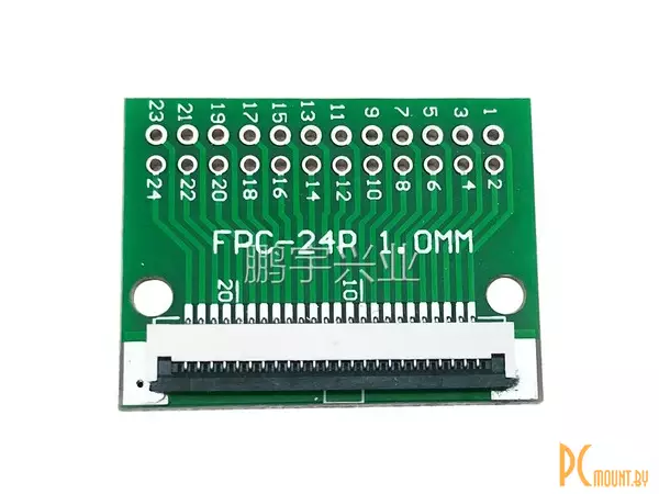 FFC/FPC-24P-1.0 Макетная плата переходник FFC 24pin шаг 1.0мм на DIP 2.54